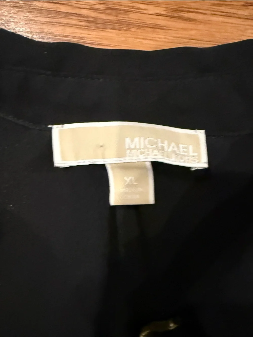 MICHAEL Michael Kors Black Gold-Trim Quarter-Zip Utility Top - Picture 5 of 7